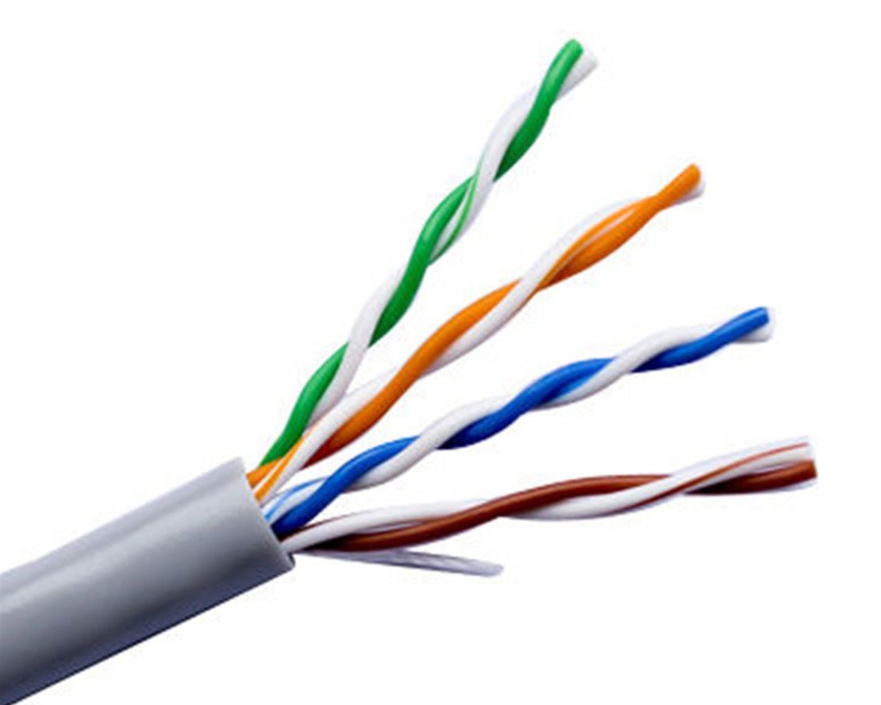 Кабель комп CAT 5E U/UTP 4x2x24 AWG PVC INDOOR (305 м), серый