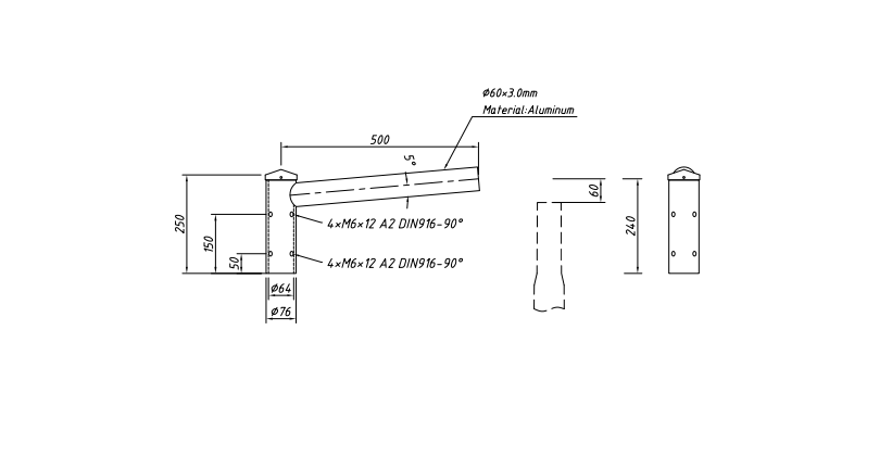 Оголовник ал. анод.ER-engineering AR-4/1/0,5/5 zp