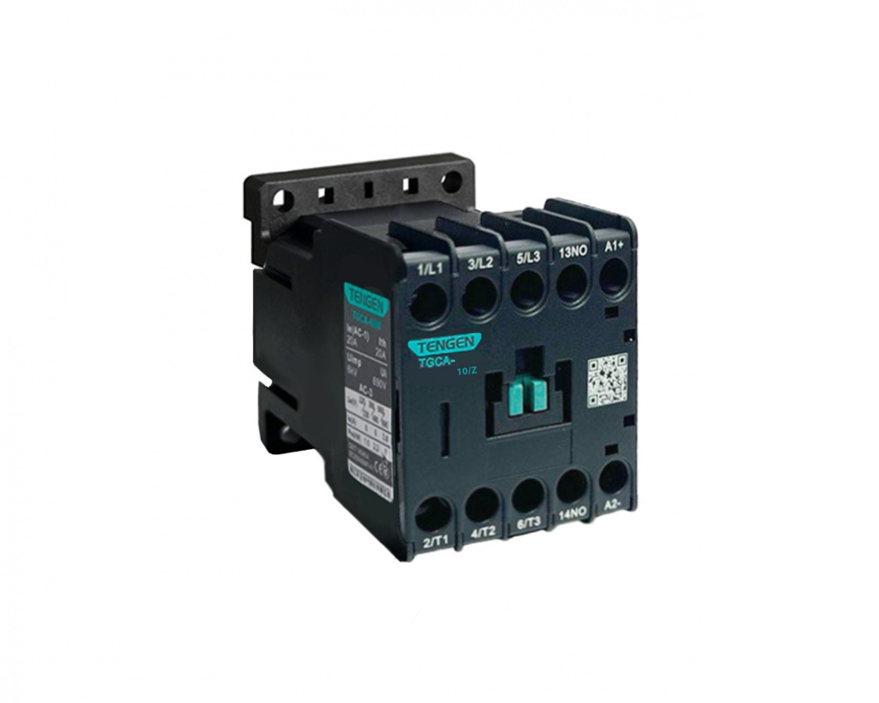 Мини-контактор TGCA-12M01220V50, 12A/(20A по AC-1), 5.5kW(400VAC), 220VAC, 1NC TENGEN