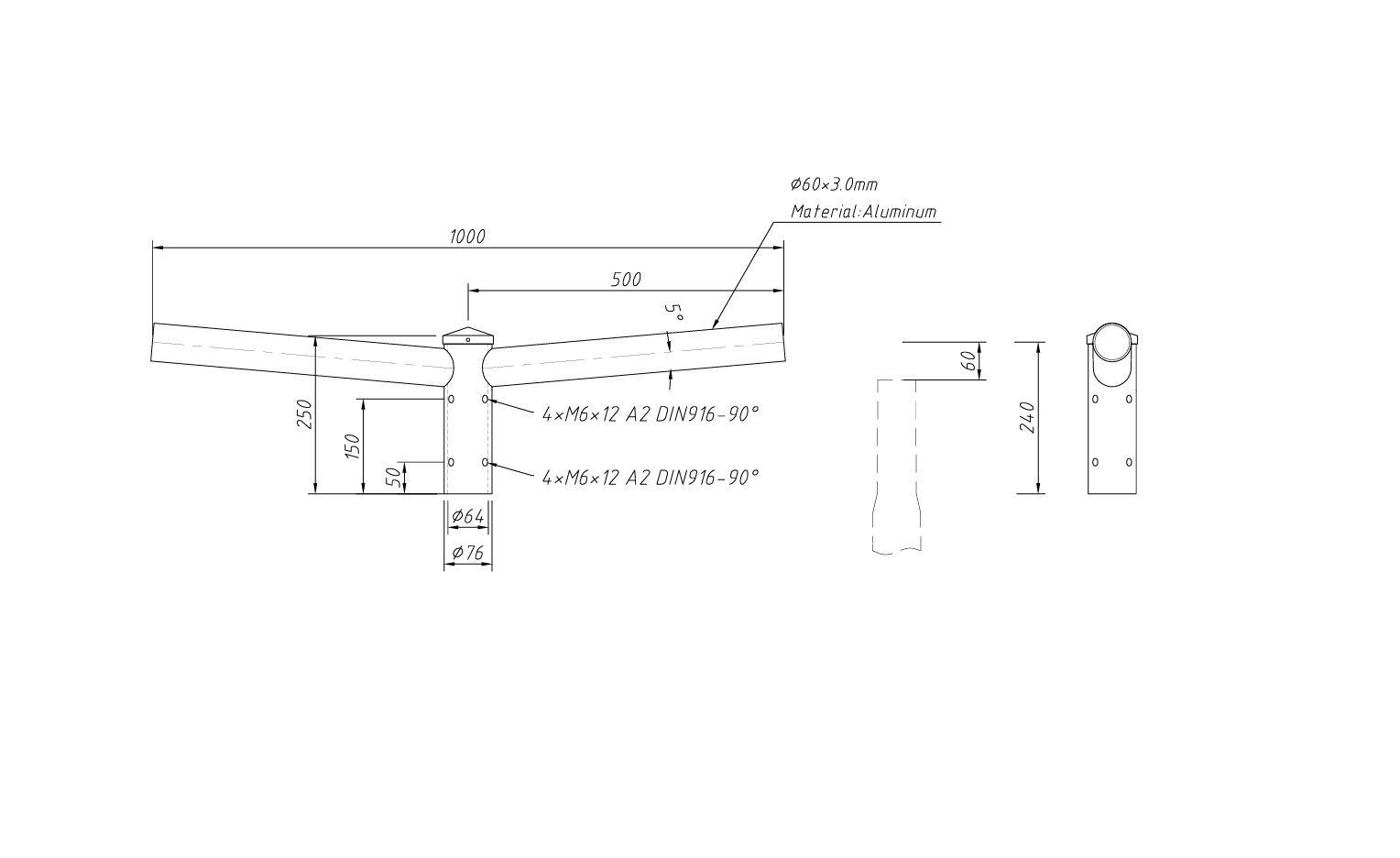 Оголовник ал. анод.ER-engineering AR-4/2/0,5/5 zp