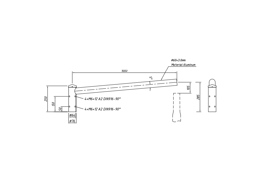 Оголовник ал. анод.ER-engineering AR-4/1/1,0/5 zp