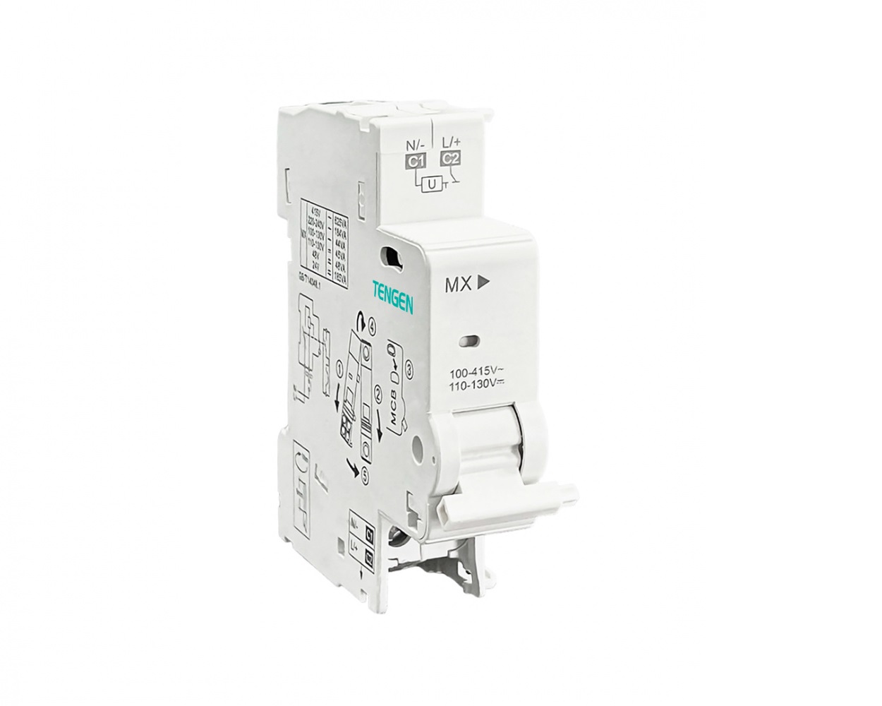 Расцепитель независимый TGB1N-MX, 100_415VAC/110_130VDC, монтаж слева, для TGB1N-63, TGB1NLE, 1M