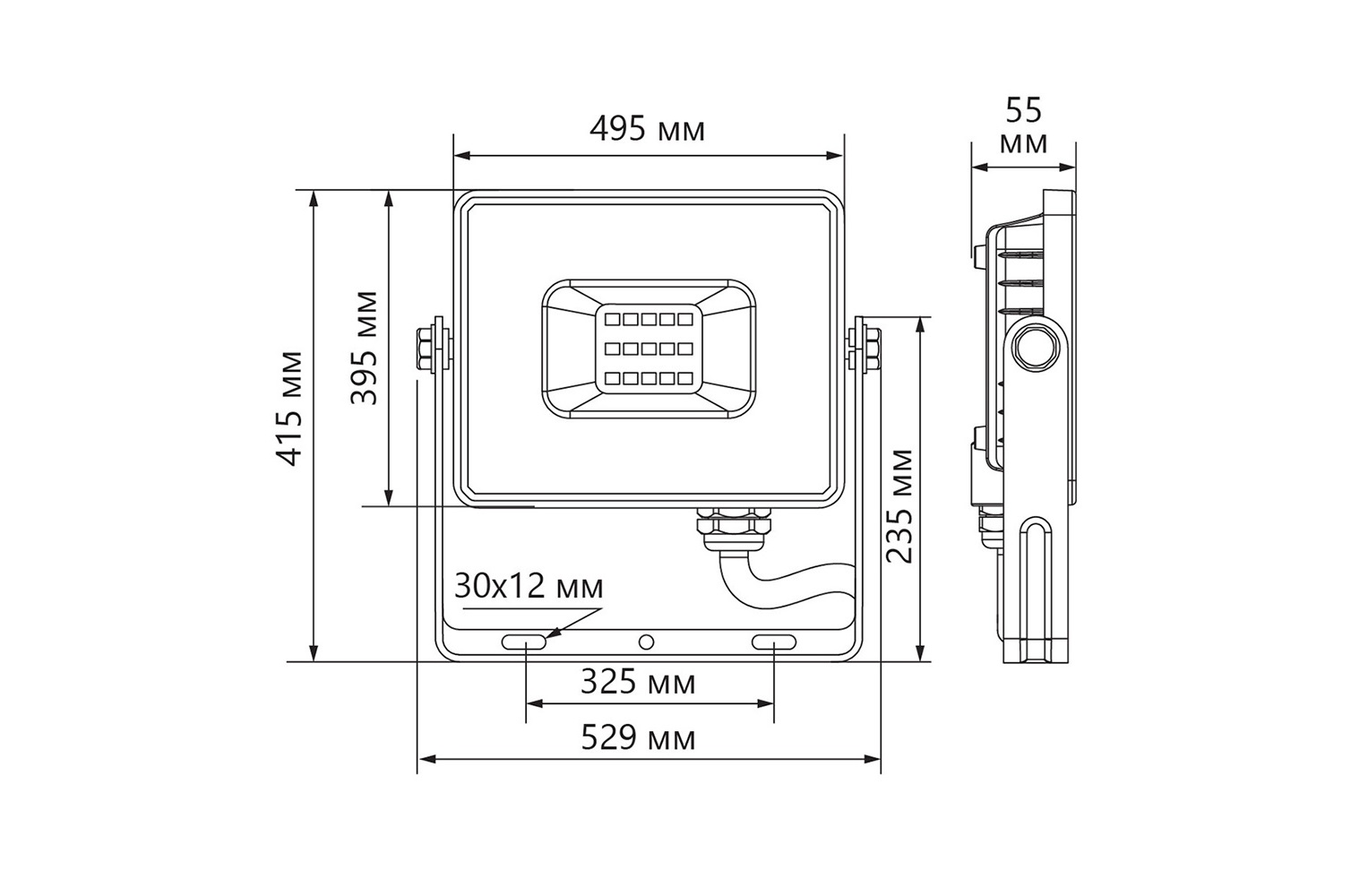 Прожектор светодиодный ДО-300W LL-926 6400K 30000Лм IP65 feron