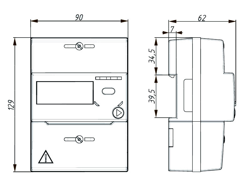 Счетчик СЕ207 R7.849.2.OG.QUVLF GS01 SPDS 230В 5(80)А GSM Энергомера